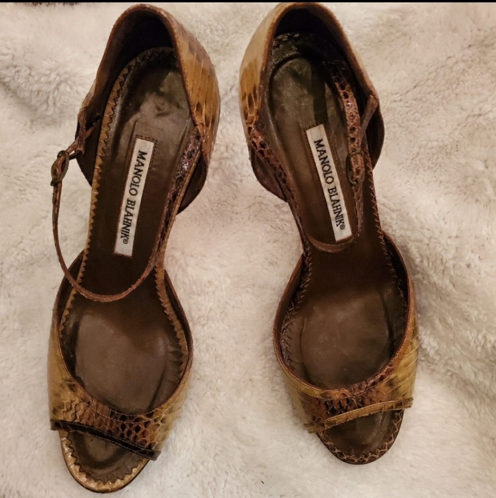 š«Manolo Blahnik Phython Heels - Picture 1 of 5